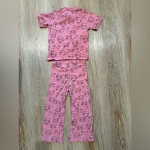 Mini Rodini Pink Cat Pattern Set